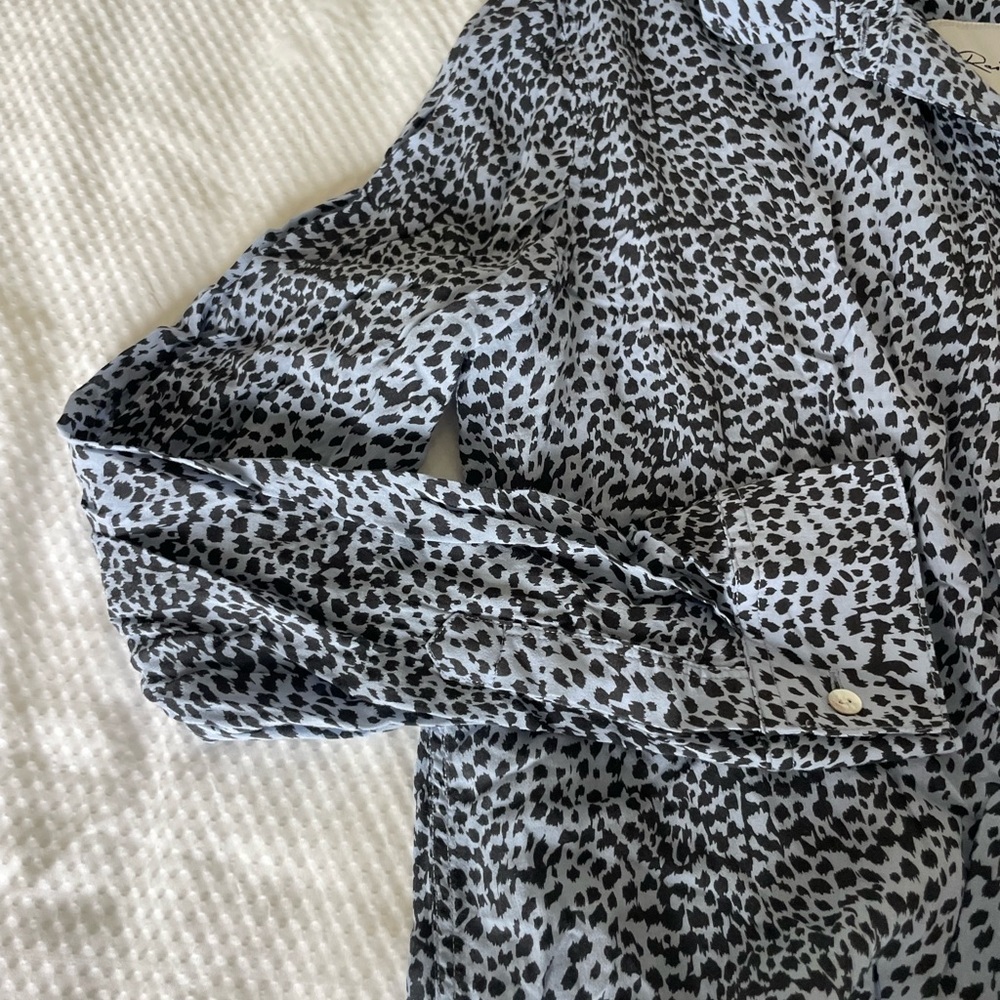 Rails Anna Blue Lynx Patterned Button Down Shirt - image 6